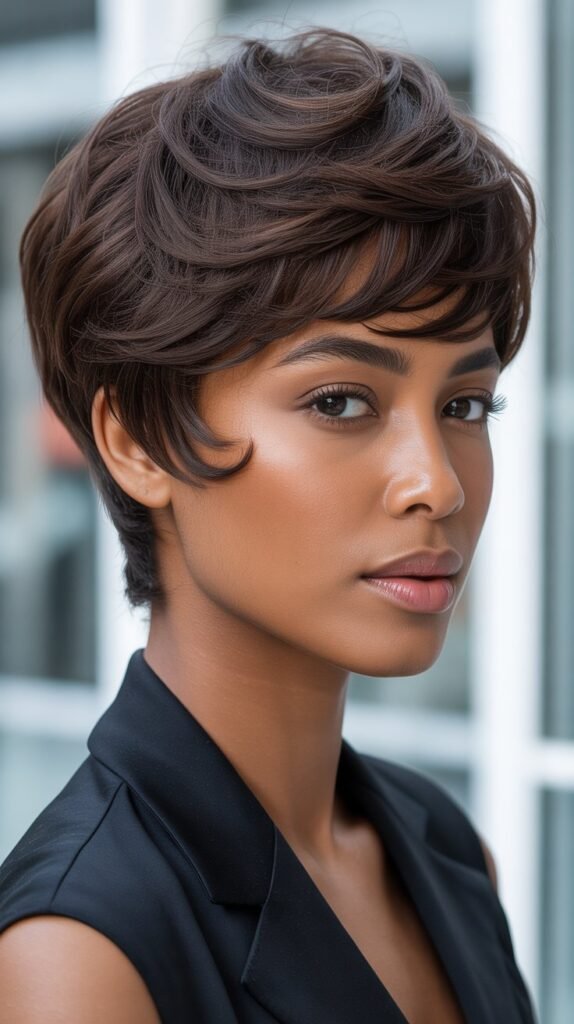 The Layered Wavy Pixie
