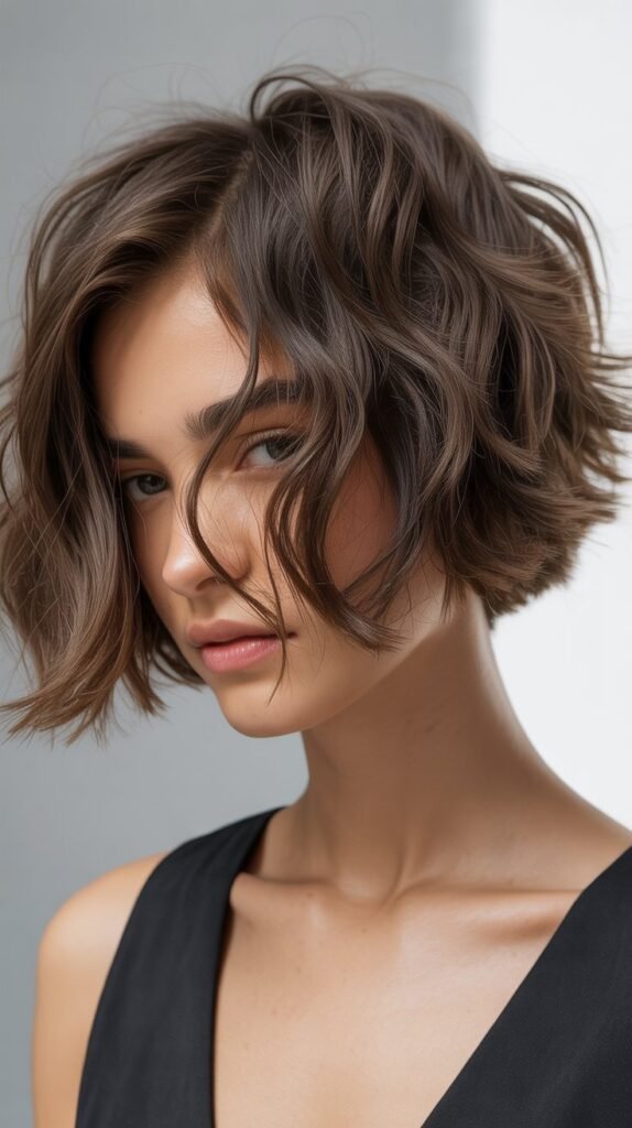 Messy Bob with Money Pieces