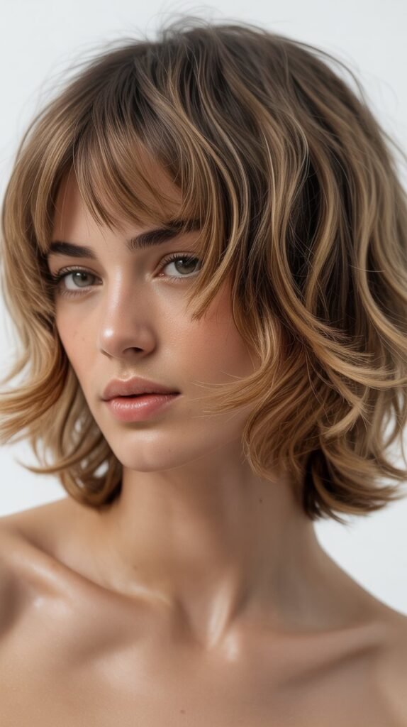 Messy Bob with Baby Bangs