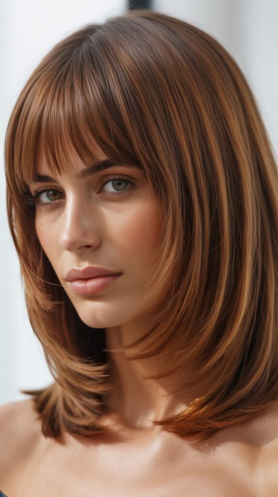 Personalized Lob with Custom Bangs