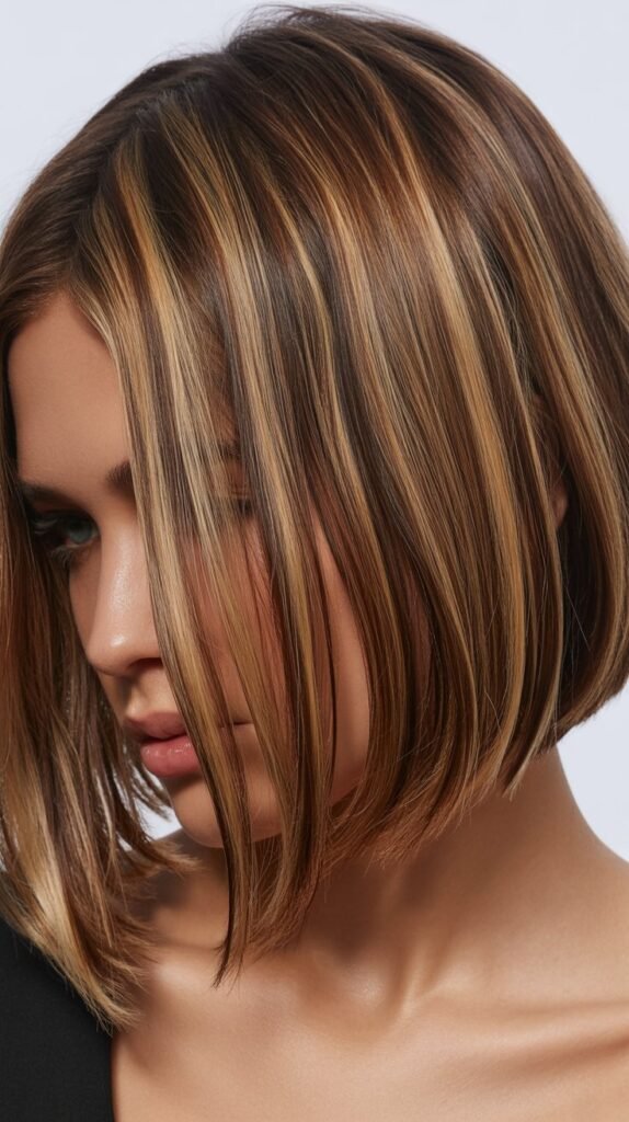 Dimensional French Bob with Highlights