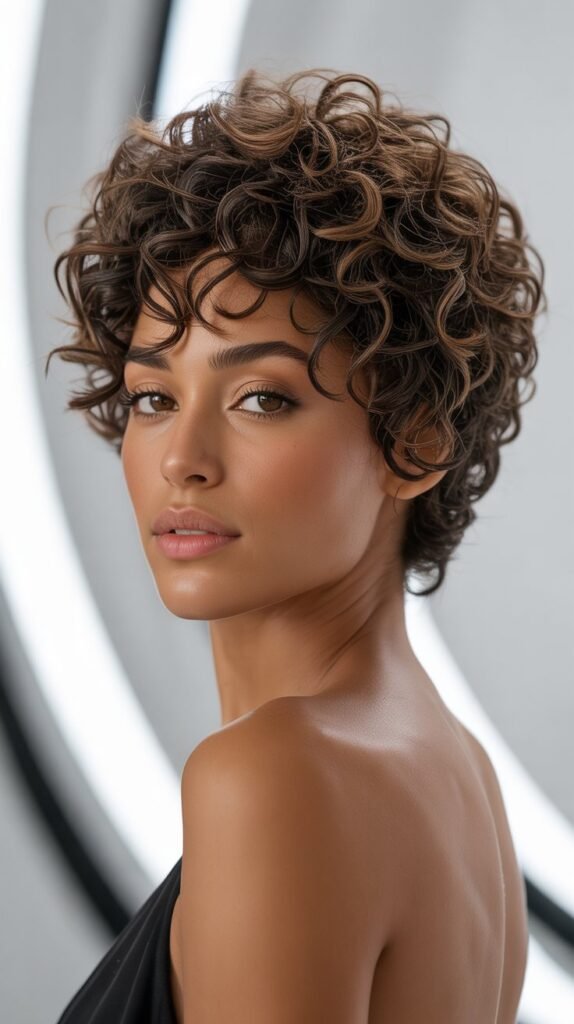 The Voluminous Curly Pixie