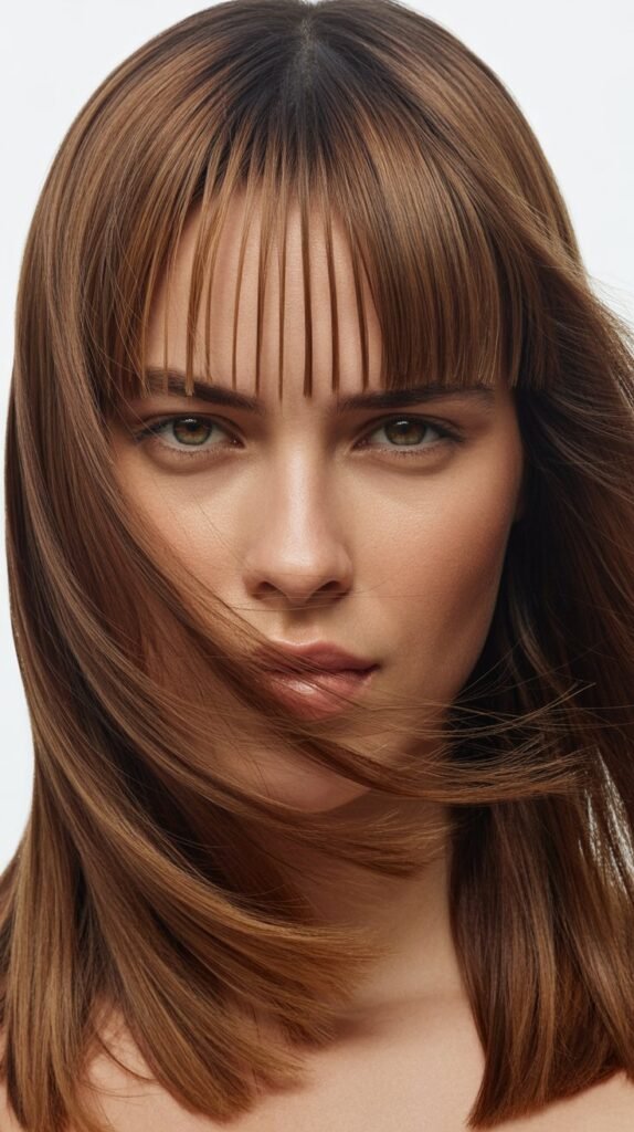 Razored Bangs for Sharp Definition