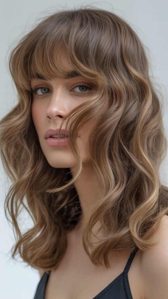 Razored Bangs With Edgy Waves