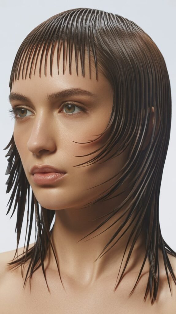 Angular Bangs with Razor-Edge Layers
