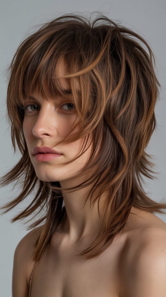 Rock and Roll Shag with Edgy Bangs