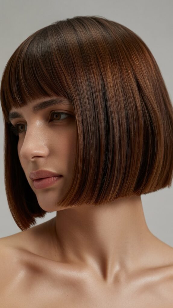 French Bob with Curtain Bangs