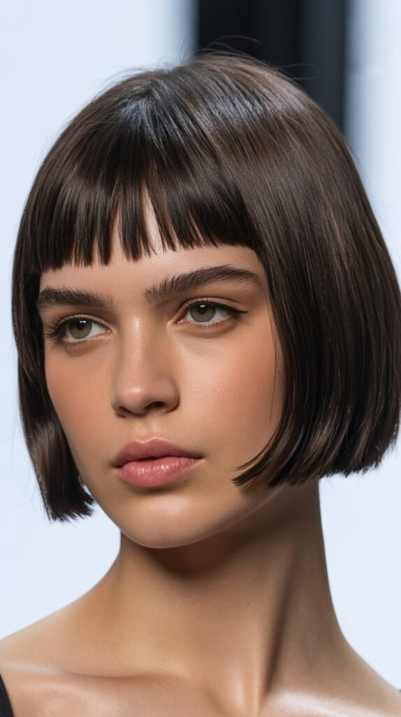 French Bob with Piecey Fringe