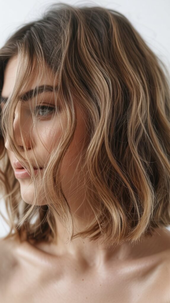 Textured Lob with Undone Styling
