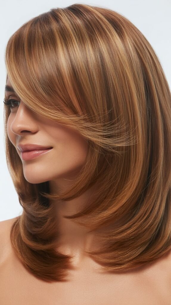 Layered Cut with Sweeping Side Bangs