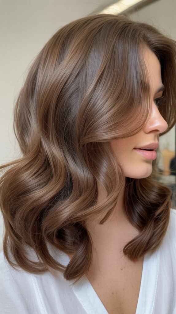 Wispy Layered Lob with Texture