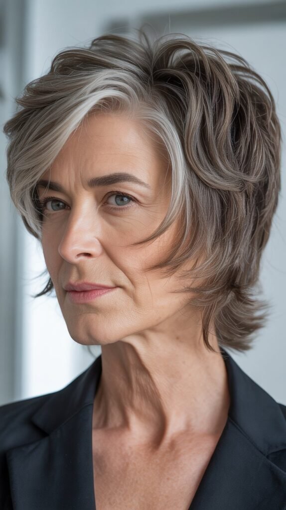 Textured Crop with Side Part