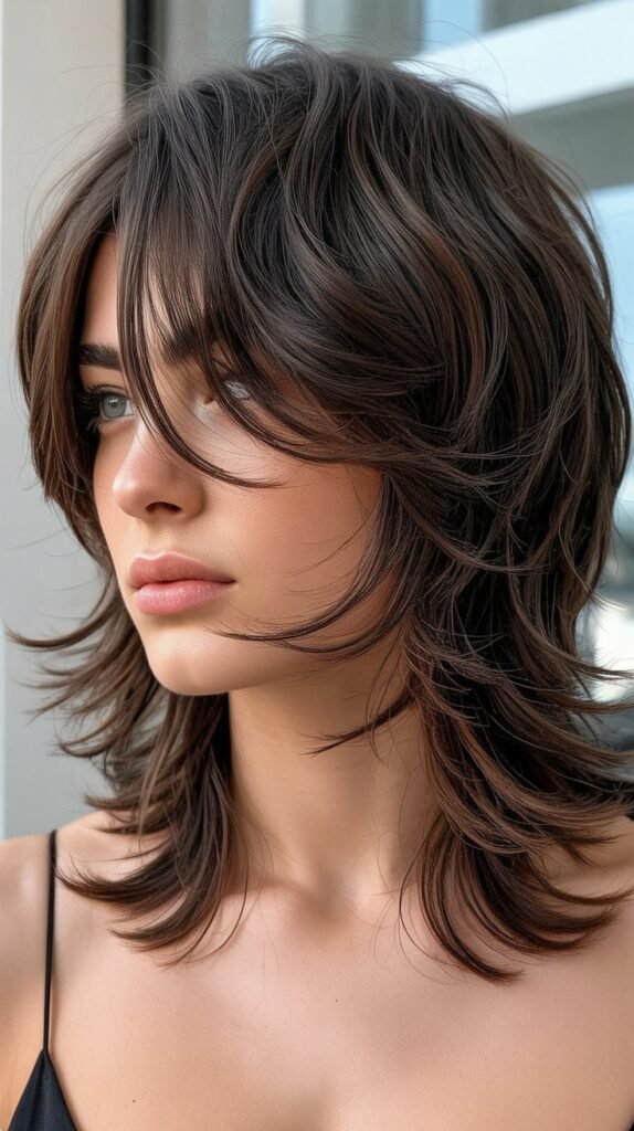 Shag with Elongated Bangs