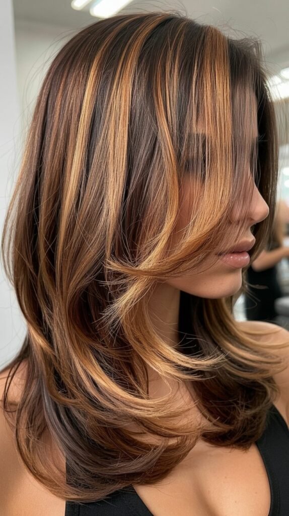 Layered Hair with Chunky Highlights