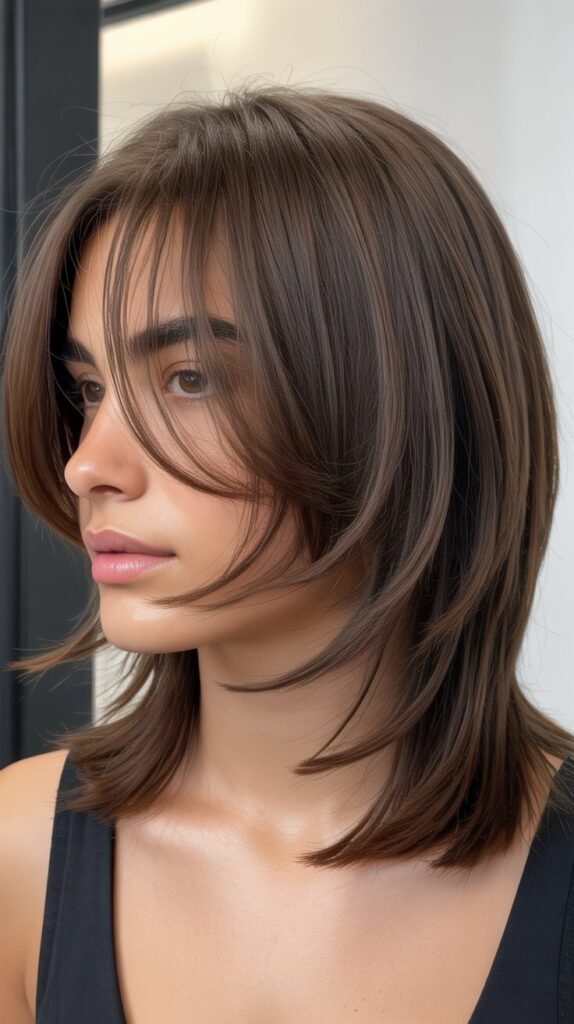 Angled Layers with Side Bangs