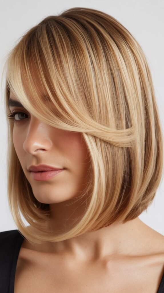 Asymmetrical Bob with Side Bangs