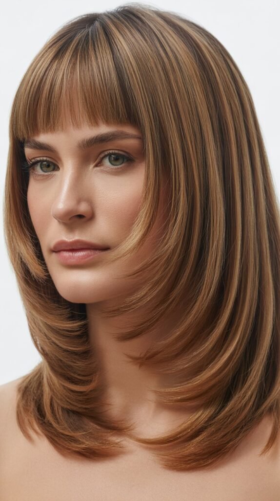 Layered Cut with Micro Bangs