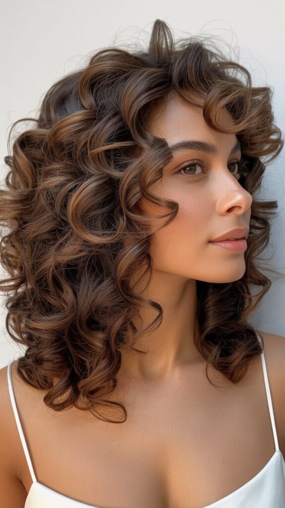 Curly Layered Medium Cut