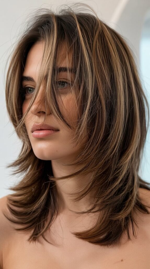 Layered Cut with Choppy Ends