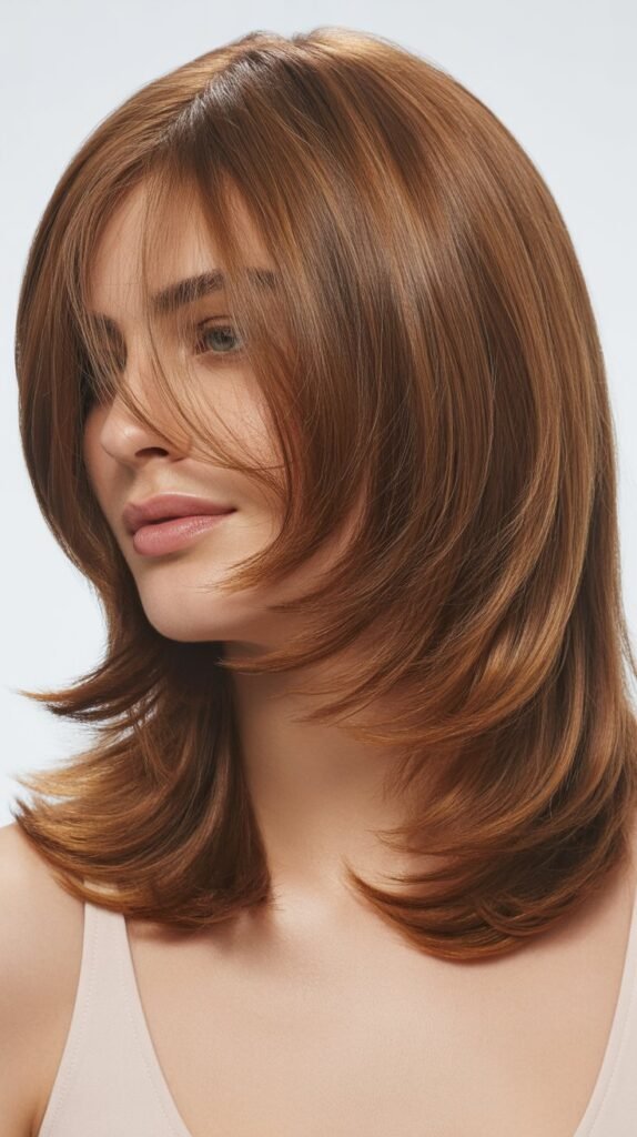 Shoulder-Length Layers with Wispy Ends