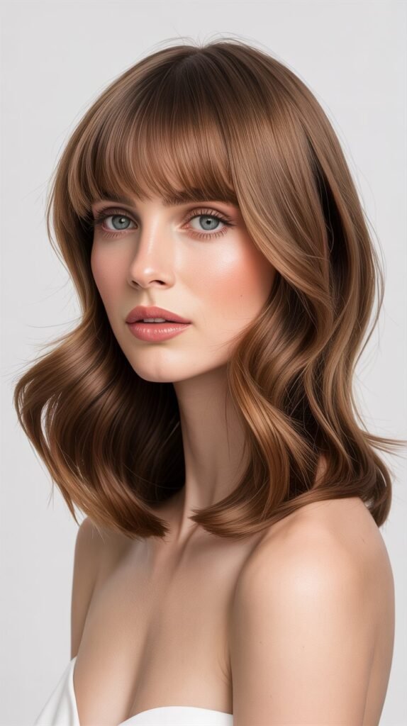 Asymmetrical Curtain Bangs