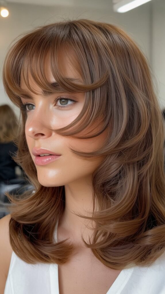Feathered Bangs for Soft Volume
