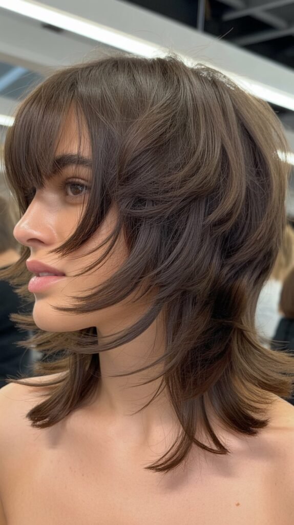 Shag with Feathered Curtain Bangs