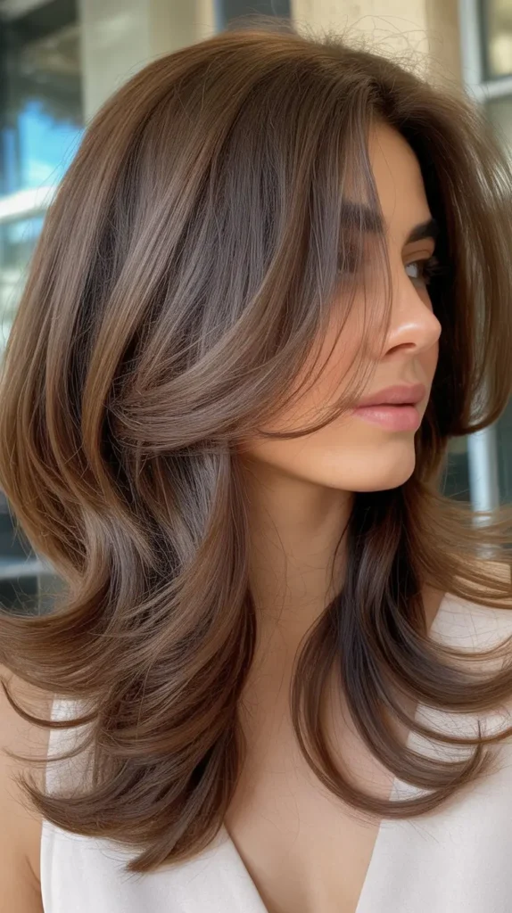 Shoulder-Length Cut With Swoopy Layers
