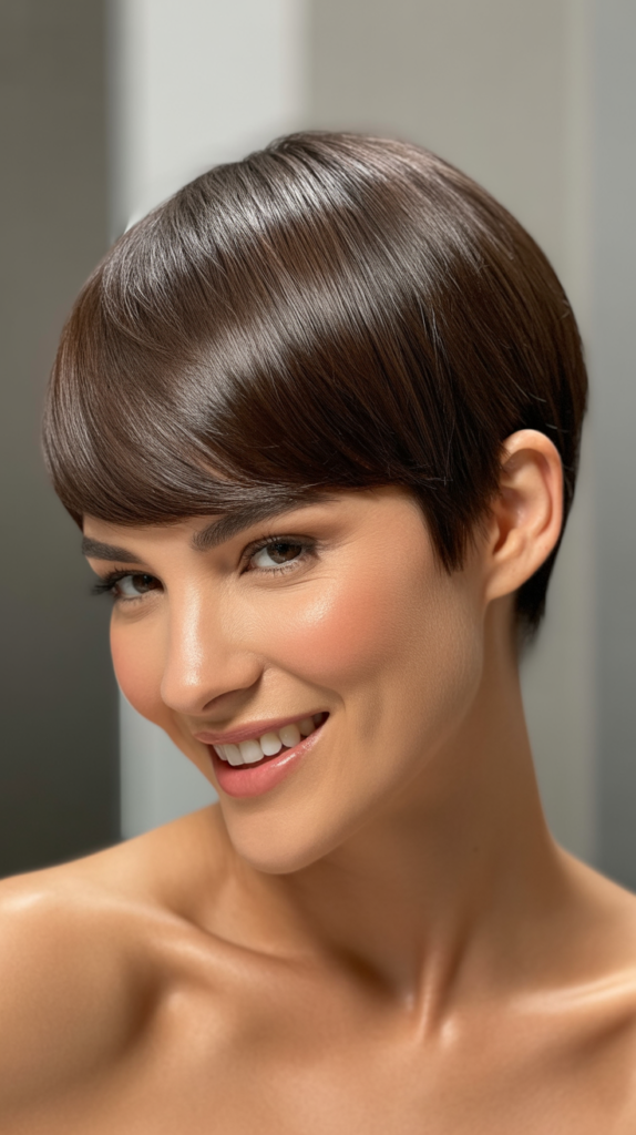 Sleek Pixie with Shine