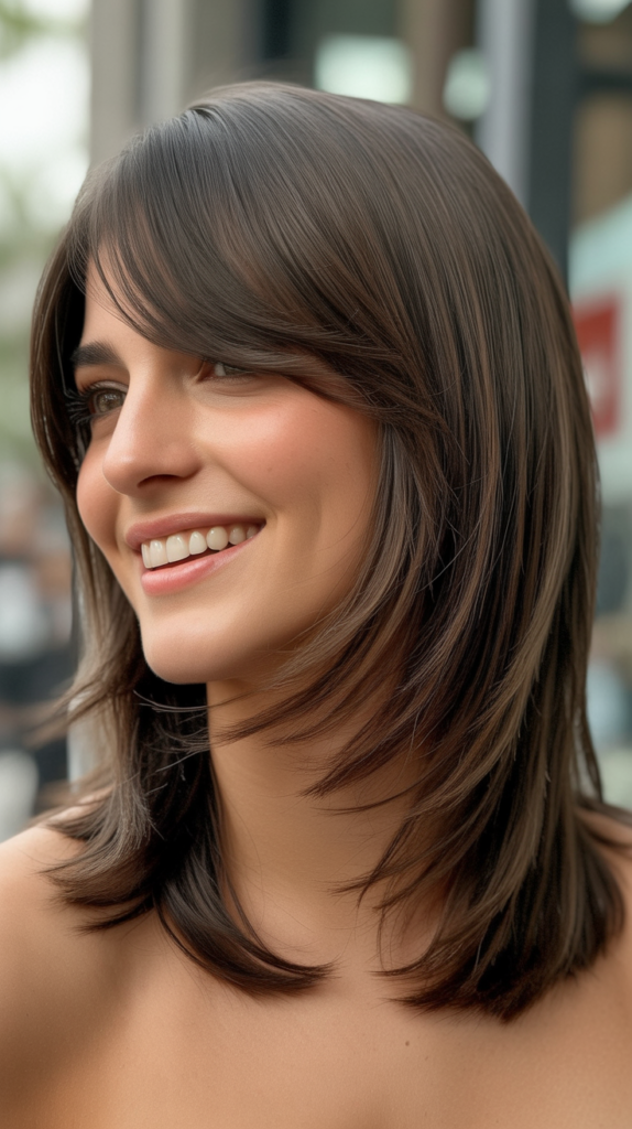 Razored Midi with Side Bangs