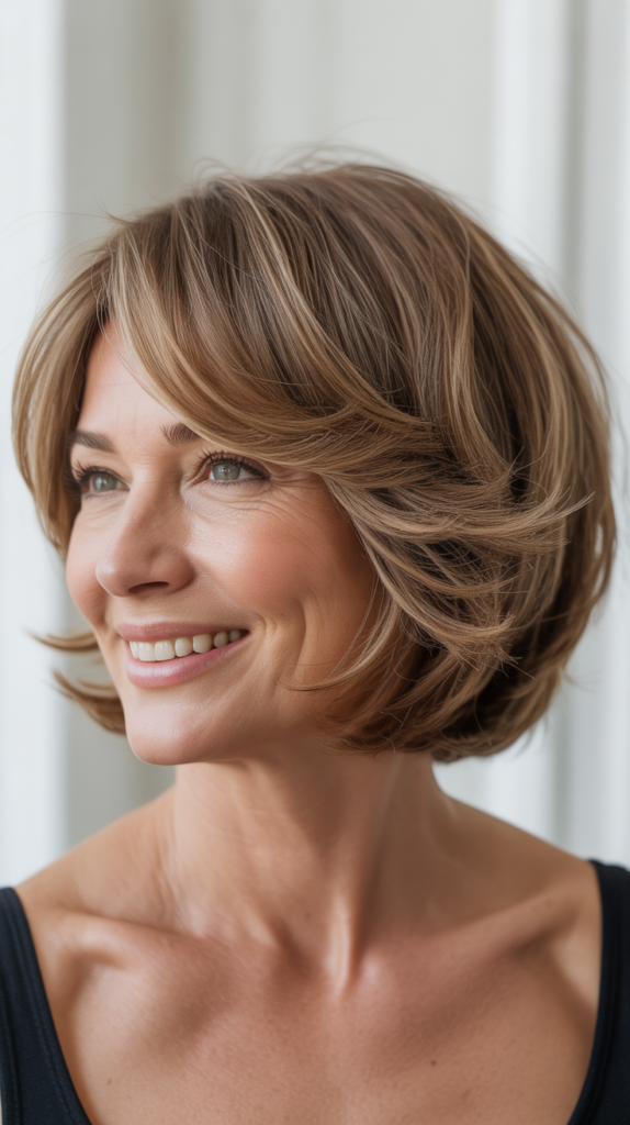 Modern Bob Cuts That Add Volume to Thin Fine Hair After 50