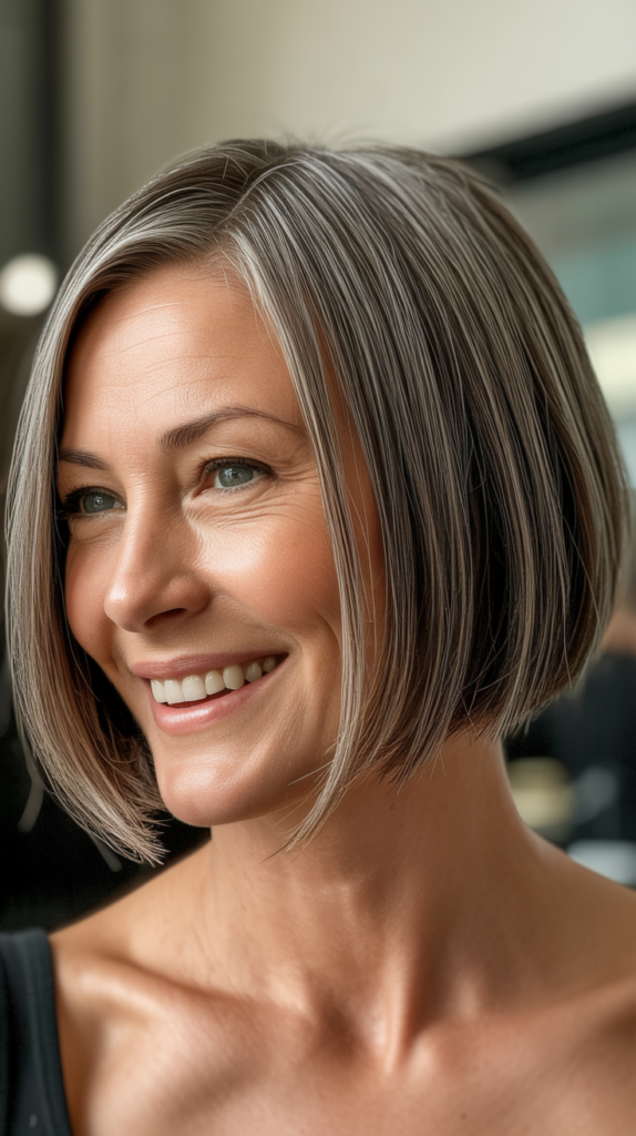Precision-Cut Bob with Sharp Lines