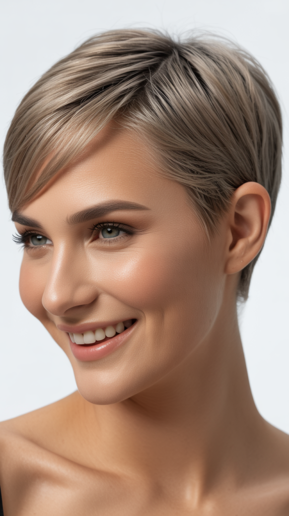 Pixie with Deep Side Part