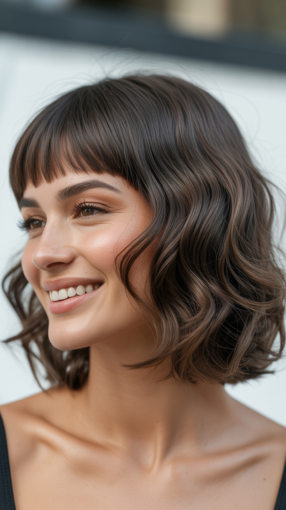 Shaggy Bob with Micro Bangs