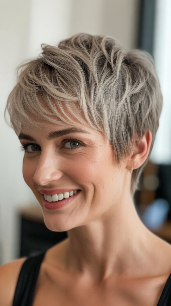 Feathered Pixie Cut