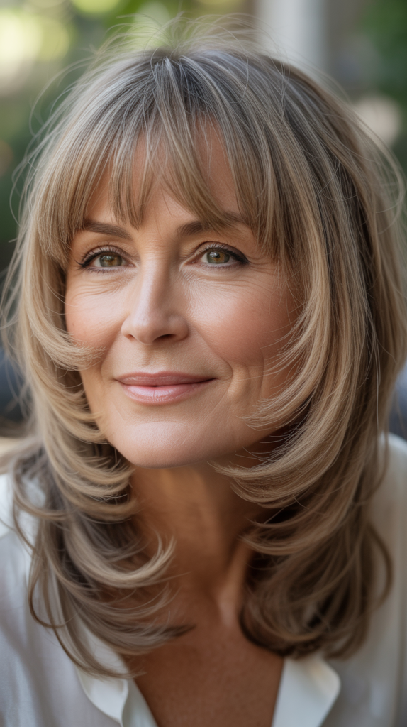 Side-Parted Wispy Bangs