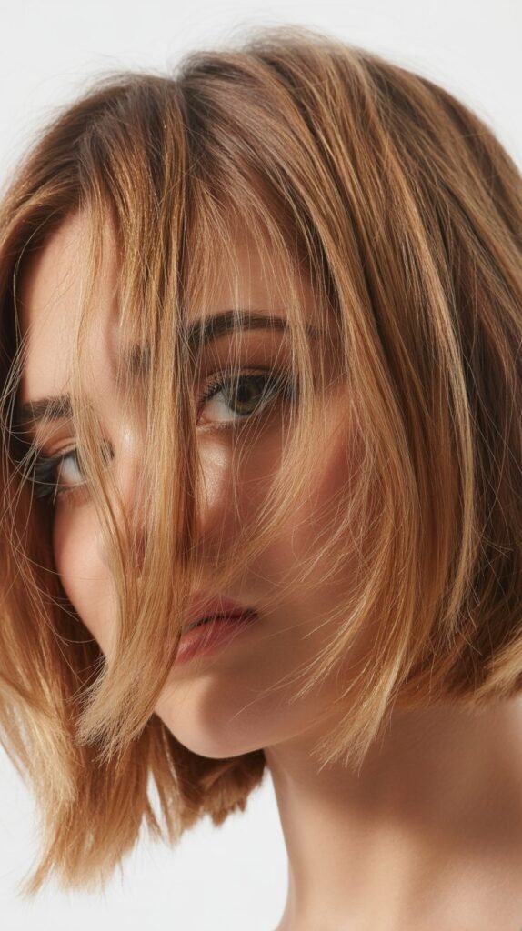 Choppy Bob With Wispy Fringe