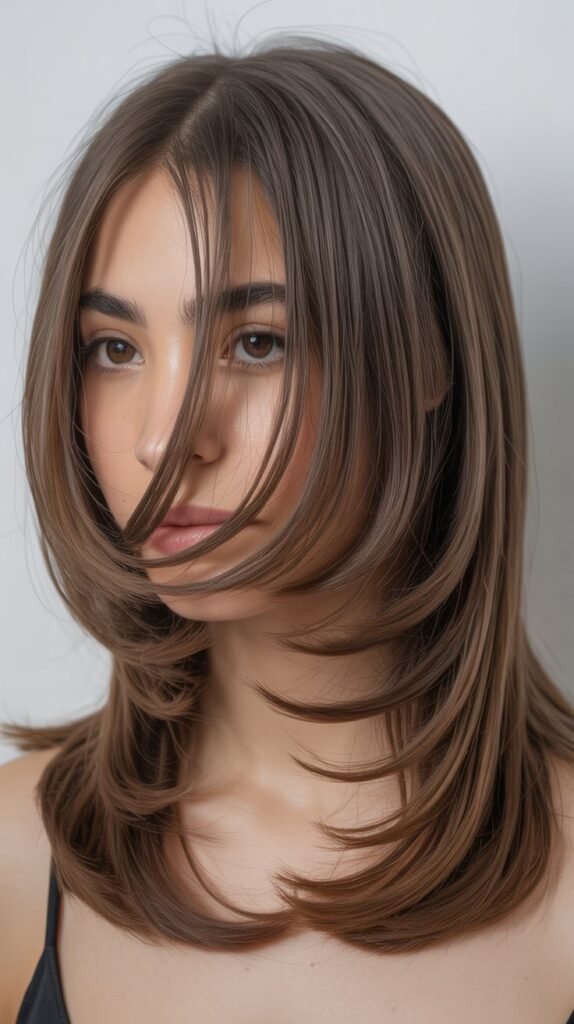 Butterfly Layers with Side Swept Micro Fringe