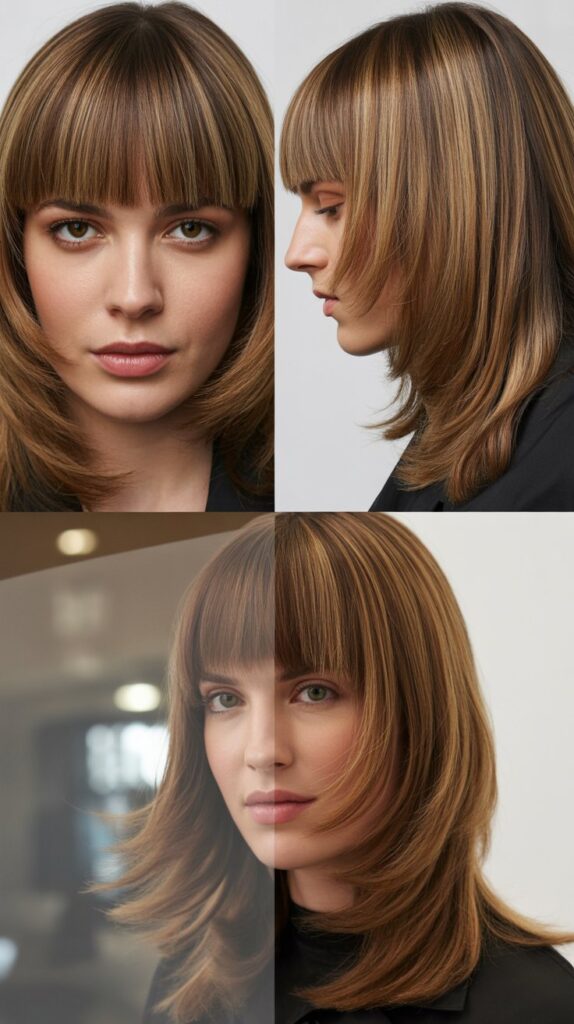 Blunt Bangs With Long Layers