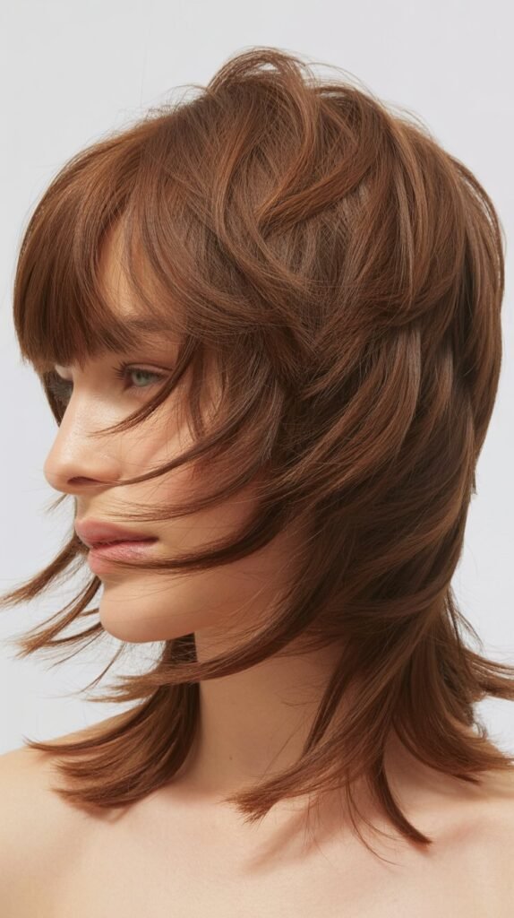 Piecey Bangs with Shaggy Layers