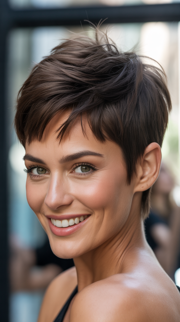 Feathered Pixie Cut