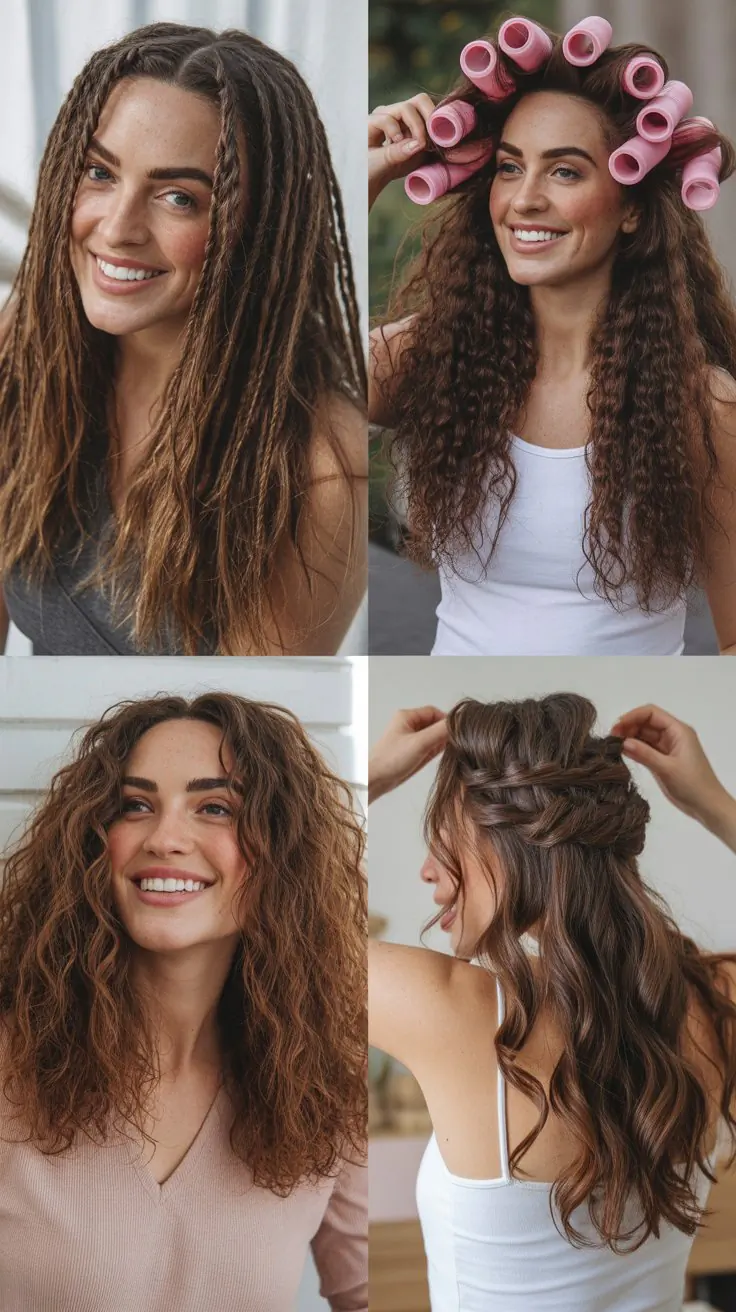 Heatless Wavy Hairstyles for Thick Hair That Save Time