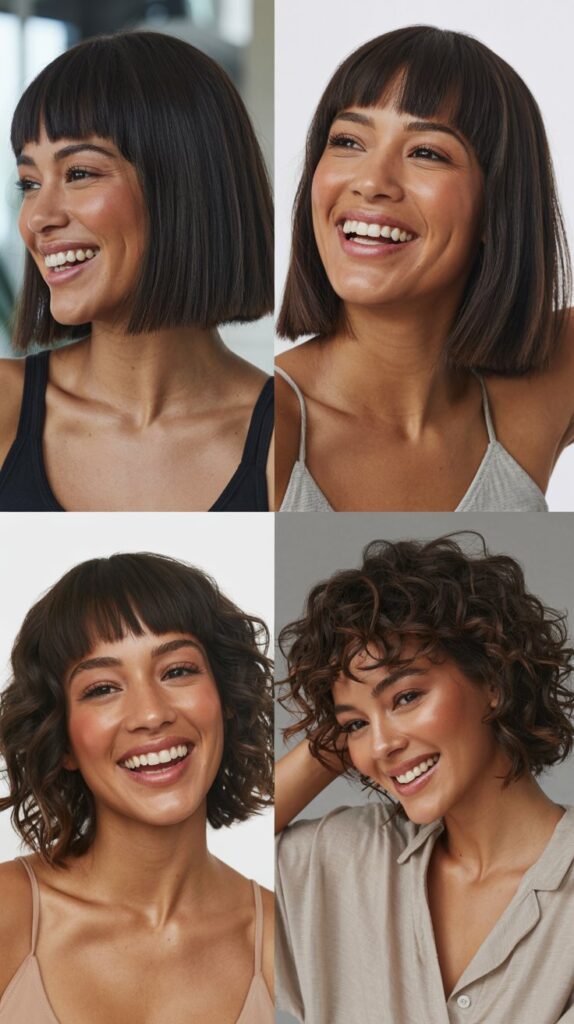 50 Long Layered Haircuts to Try—Front & Back Views 5 Blunt Cut with Internal Layers