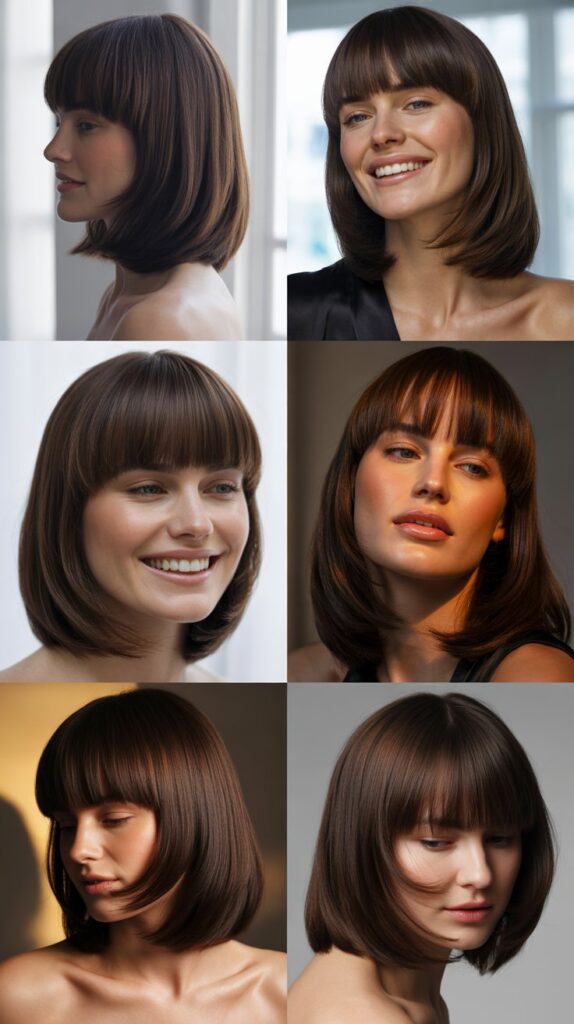 Sleek Layered Bob with Polished Bangs