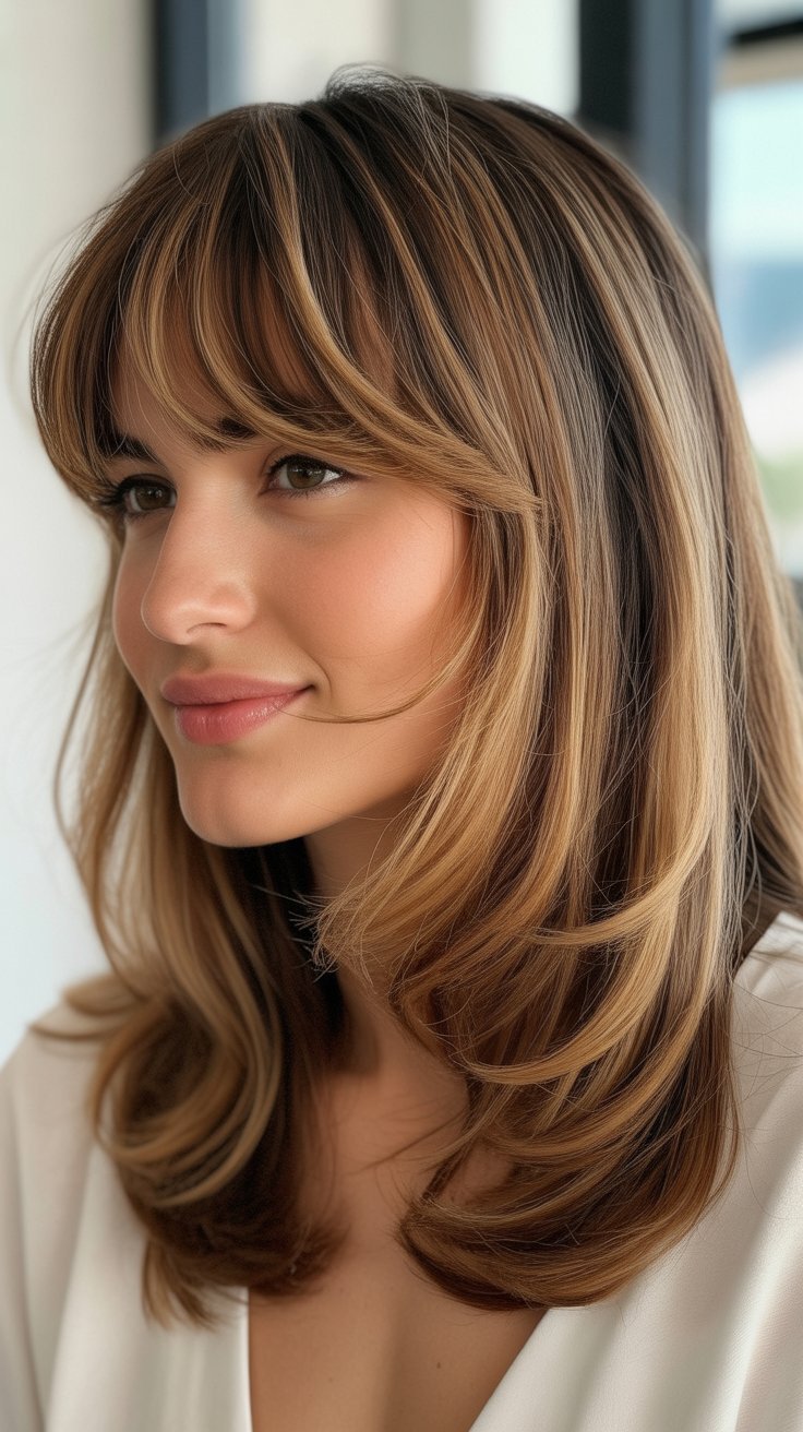 Stunning Medium Haircuts With Bangs for Thin Hair That Add Fullness