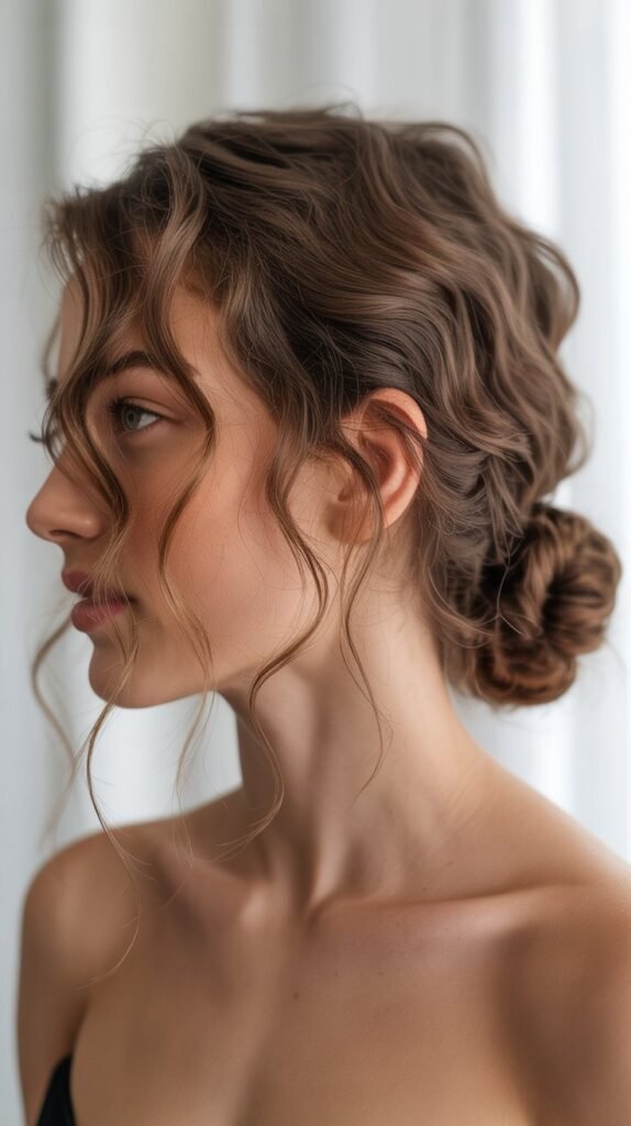 The Side Bun With Loose Waves
