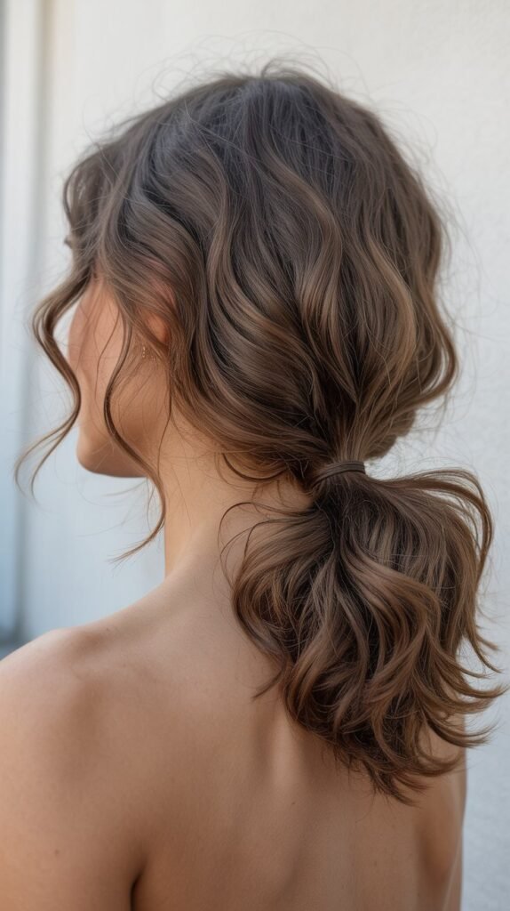 The Textured Low Ponytail