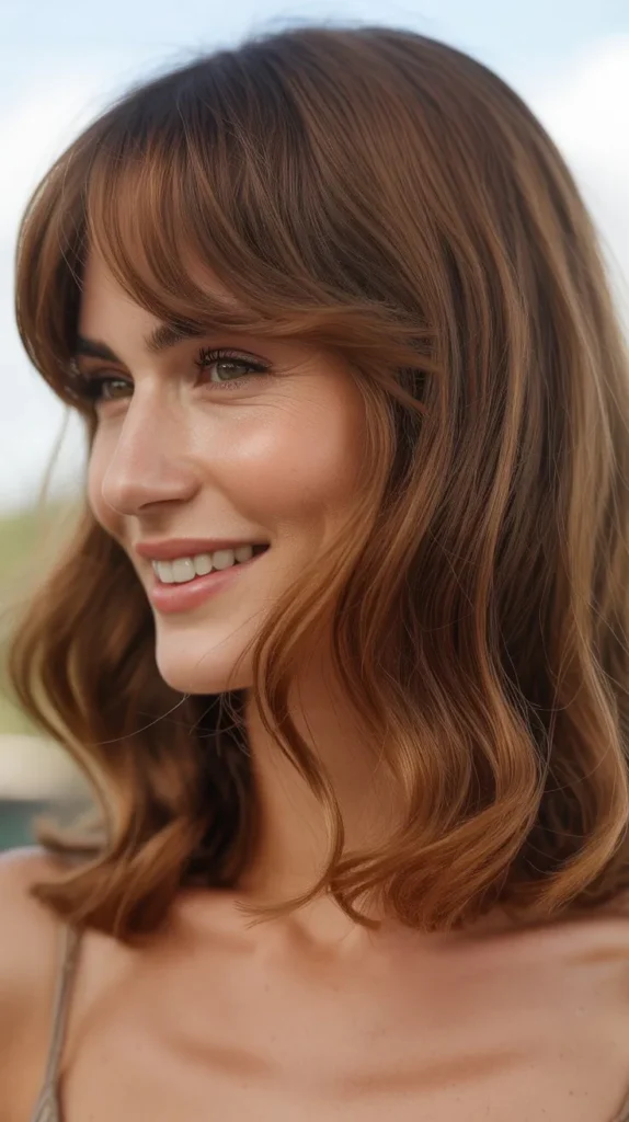 Gorgeous Hairstyles for Medium-Length Hair with Bangs
