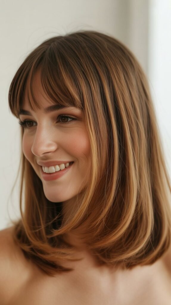 Best Bangs With Medium Hair Styles You'll Want to Try