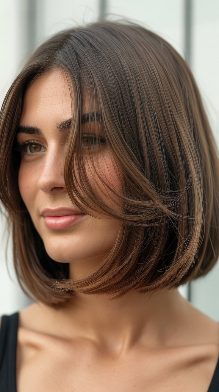 Modern Long Bob Haircuts With Front Layer Details